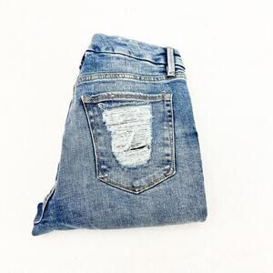 Good American Good Legs Ripped Denim Jeans Indigo Wash Size 28 / 6